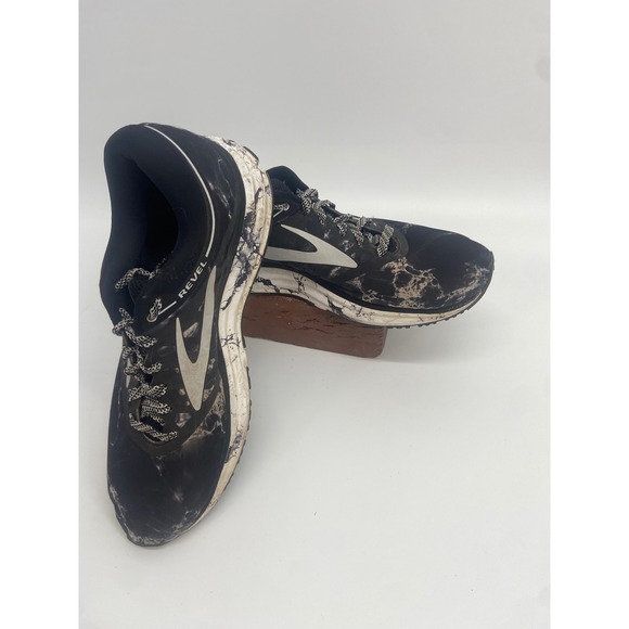 Brooks DNA Revel 5‎ Rare Running Shoes Black /White Marble Print Samples Size 9